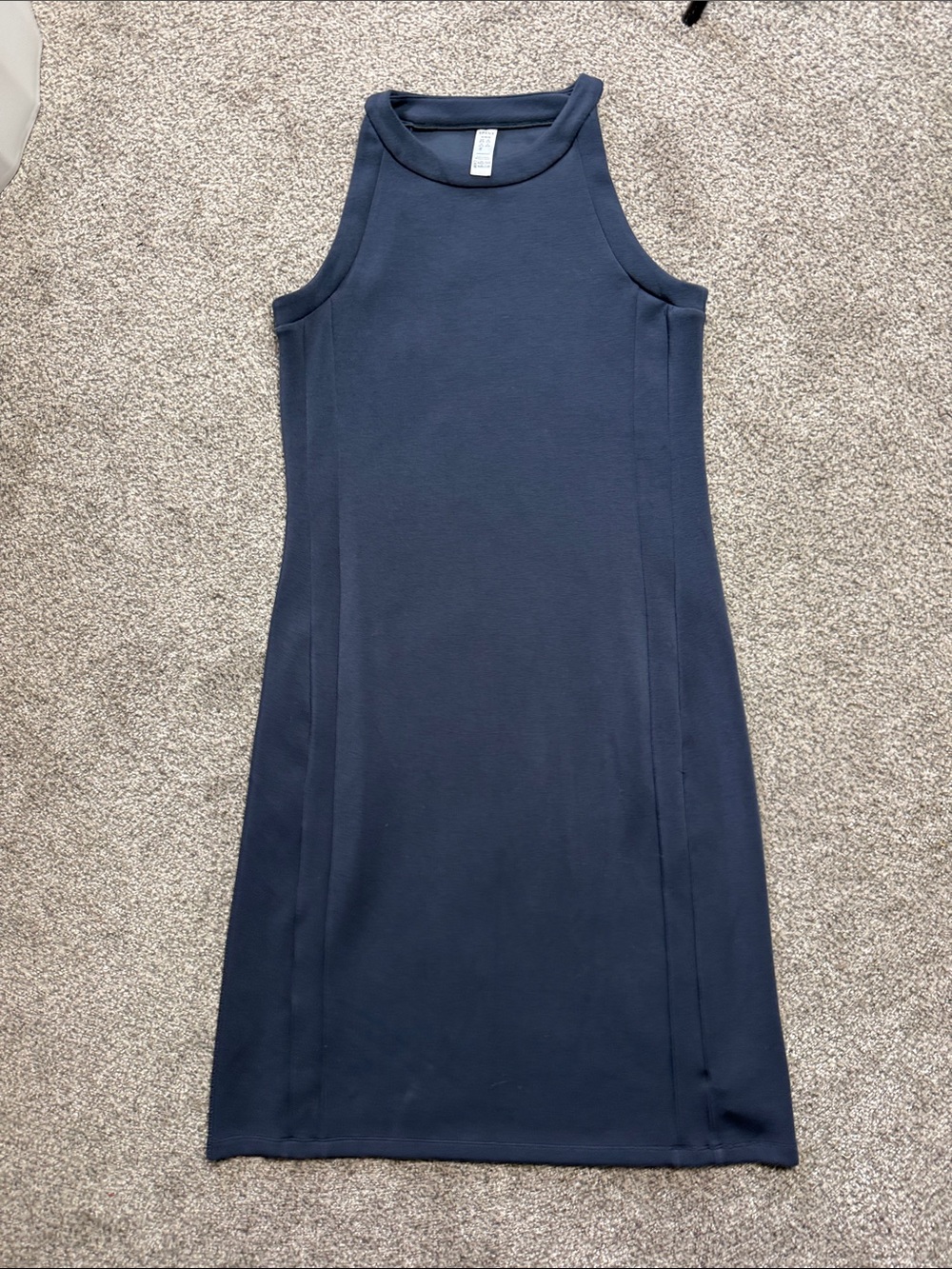 SPANX Navy Sleeveless Midi Sheath Dress
